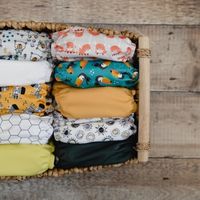 stack of reusable nappies